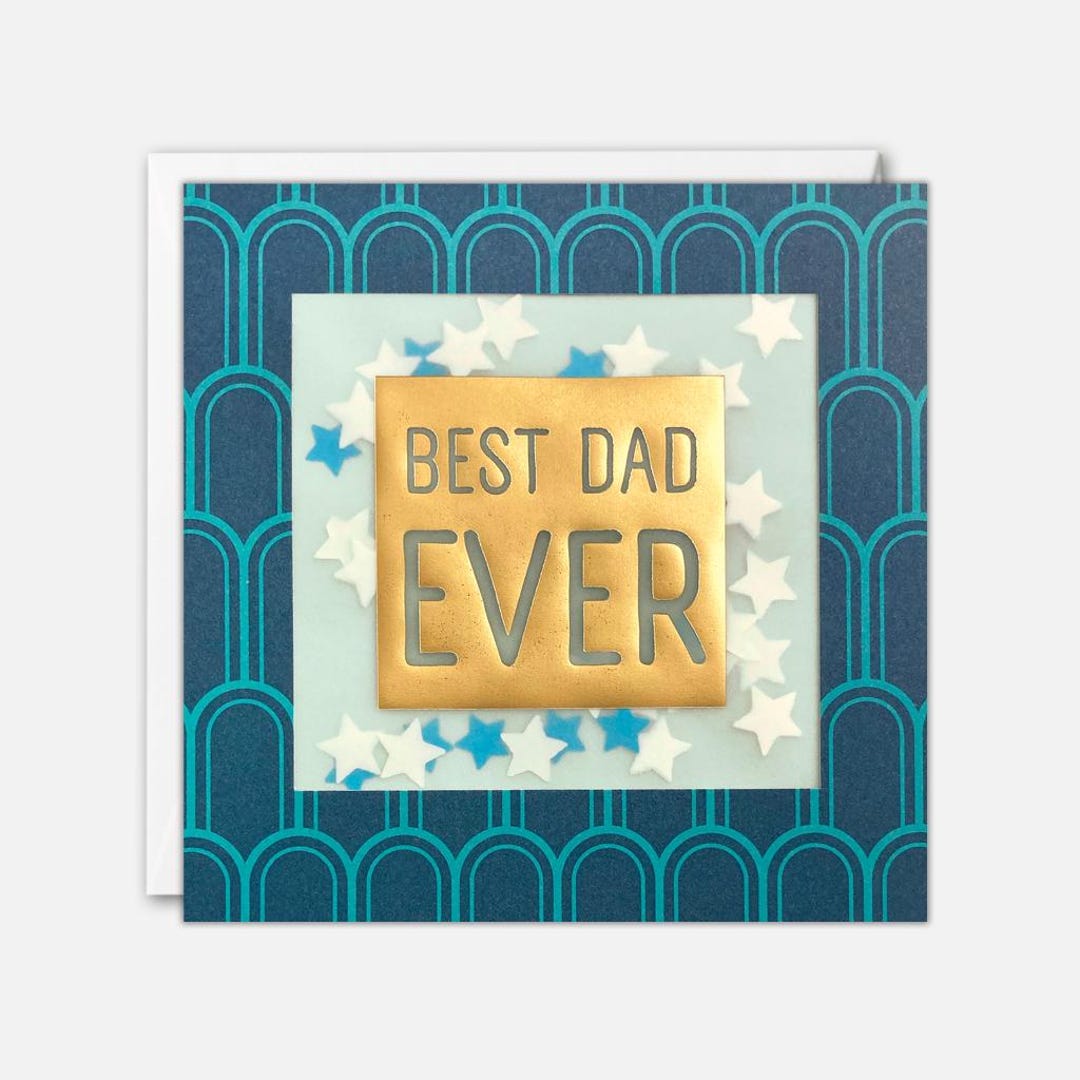 Best Dad Card With Paper Confetti - Deco Shakies by James Ellis - Etsy UK