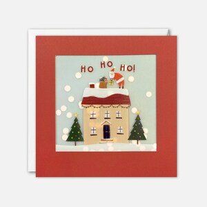 Carte de Noël Ho Ho Ho avec confettis en papier - Paper Shakies par James Ellis