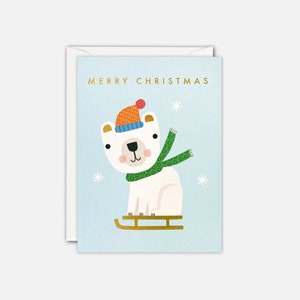 Mini carte de Noël ours polaire par James Ellis
