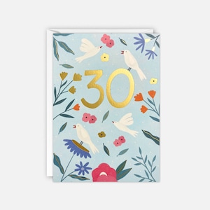 Carte d'anniversaire oiseaux 30 ans par James Ellis