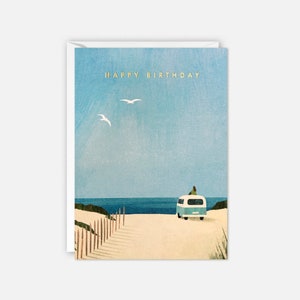 Campervan View Geburtstagskarte von James Ellis