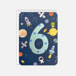 Verjaardagskaart Outer Space van James Ellis voor 6 jaar