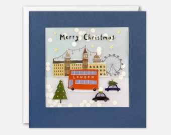 London Christmas Card with Paper Confetti - Paper Shakies by James Ellis