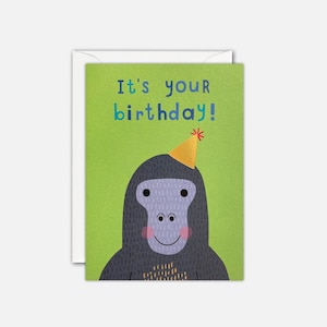 Gorilla mini-verjaardagskaart van James Ellis