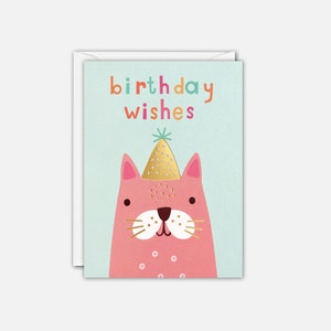 Cat Mini Birthday Card by James Ellis