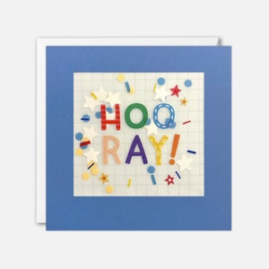 Carte Hourra avec des confettis en papier - Paper Shakies par James Ellis