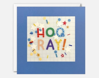 Hooray Card with Paper Confetti - Paper Shakies by James Ellis