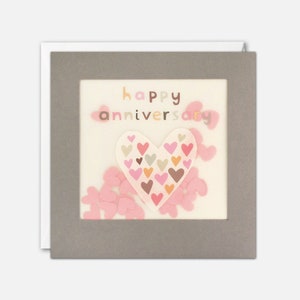 Biglietto di anniversario a forma di cuore con coriandoli di carta - Paper Shakies di James Ellis