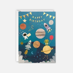 Outer Space Birthday Card by James Ellis