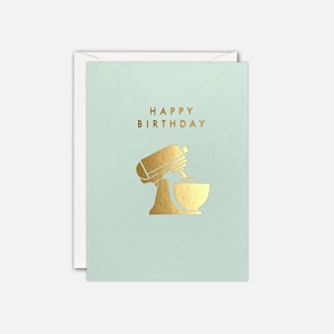 Gold Mixer Mini Geburtstagskarte von James Ellis
