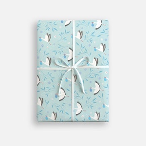 Blue Storks Wrapping Paper by James Ellis