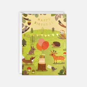 Woodland Birthday Card by James Ellis