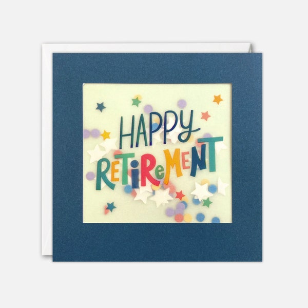 Stars Retirement Card with Paper Confetti - Paper Shakies by James Ellis