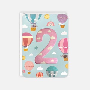 Carte d'anniversaire ballons 2 ans par James Ellis