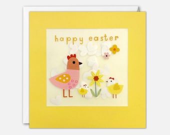 Chickens Easter Card with Paper Confetti - Paper Shakies by James Ellis