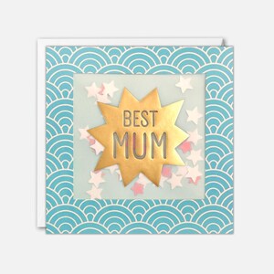 Biglietto di auguri per la migliore mamma con coriandoli di carta - Deco Shakies di James Ellis
