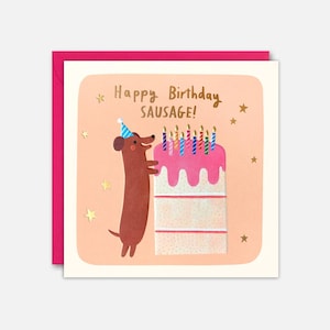 Happy Birthday Sausage Card by James Ellis