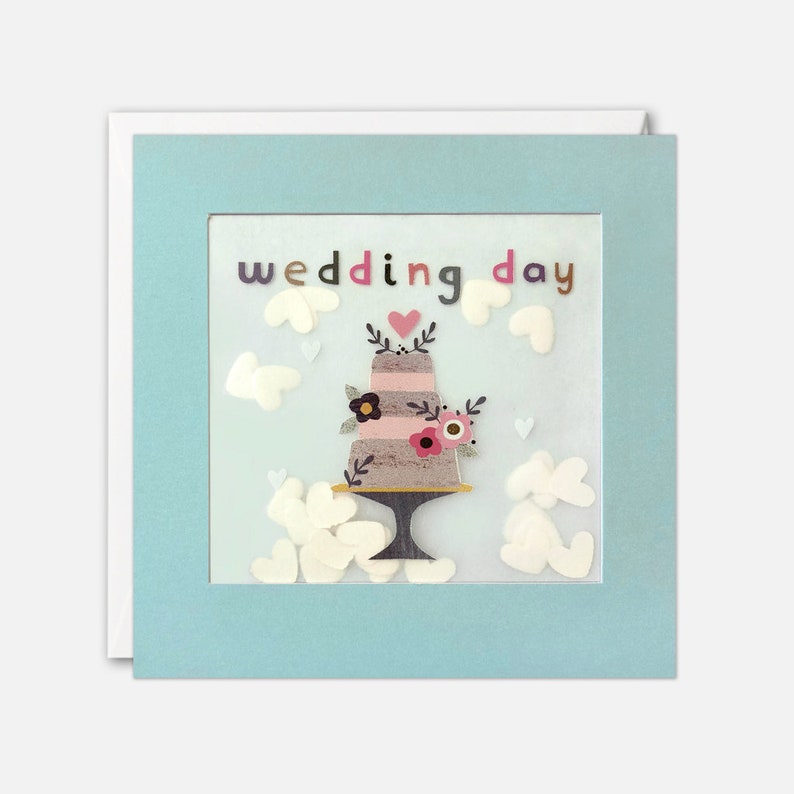 Cake Wedding Day Card with Paper Confetti Paper Shakies by James Ellis zdjęcie 1