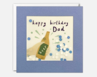 Dad Birthday Card with Paper Confetti - Paper Shakies by James Ellis