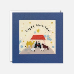 Krippe Weihnachtskarte mit Papier Konfetti - Paper Shakies von James Ellis