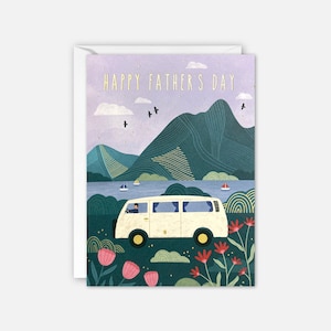 Biglietto di auguri per la festa del papà a forma di camper di James Ellis
