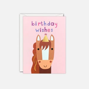 Mini cartão de aniversário de cavalo por James Ellis