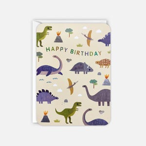 Carte d'anniversaire dinosaures par James Ellis