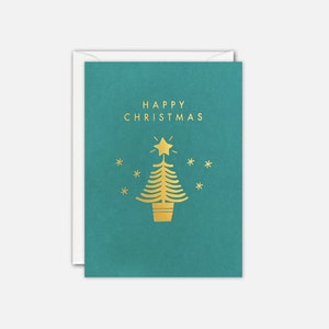 Mini carte de Noël en forme de sapin doré par James Ellis