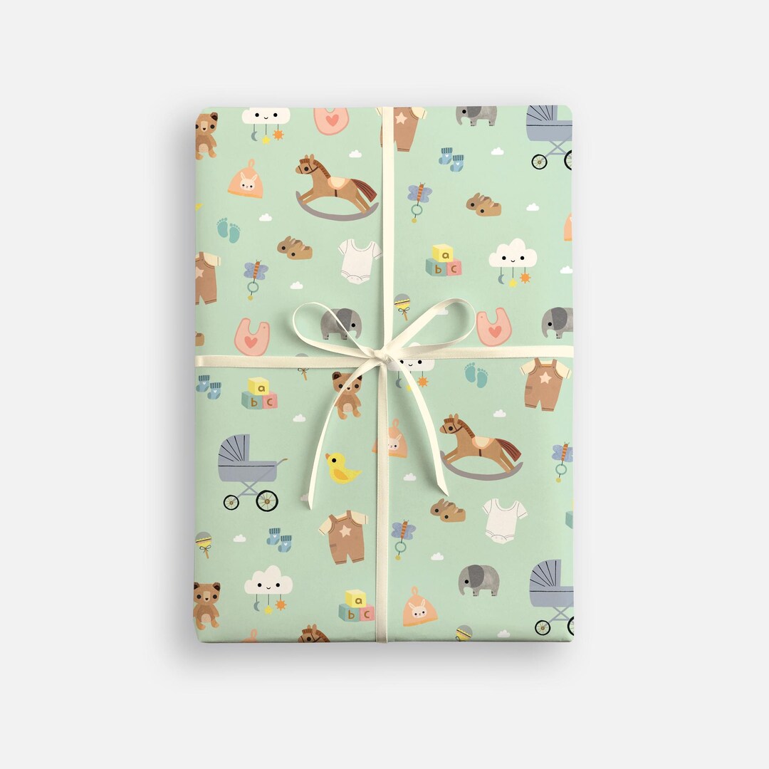 New Baby Wrapping Paper by James Ellis - Etsy UK