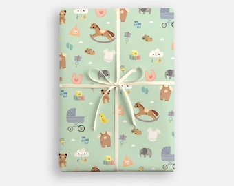New Baby Wrapping Paper by James Ellis