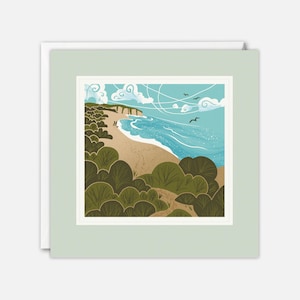 A Beach to Ourselves Art Card by Lynne Roebuck