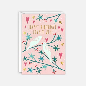 Cartão de aniversário de pássaros de esposa por James Ellis