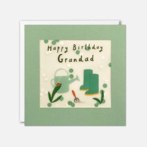 Carte d'anniversaire grand-père jardinage avec confettis en papier - Paper Shakies par James Ellis