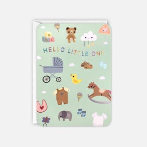 Tarjeta de cumpleaños con juguetes y ropa de James Ellis