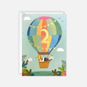 Alter 2 Ballon Geburtstagskarte von James Ellis
