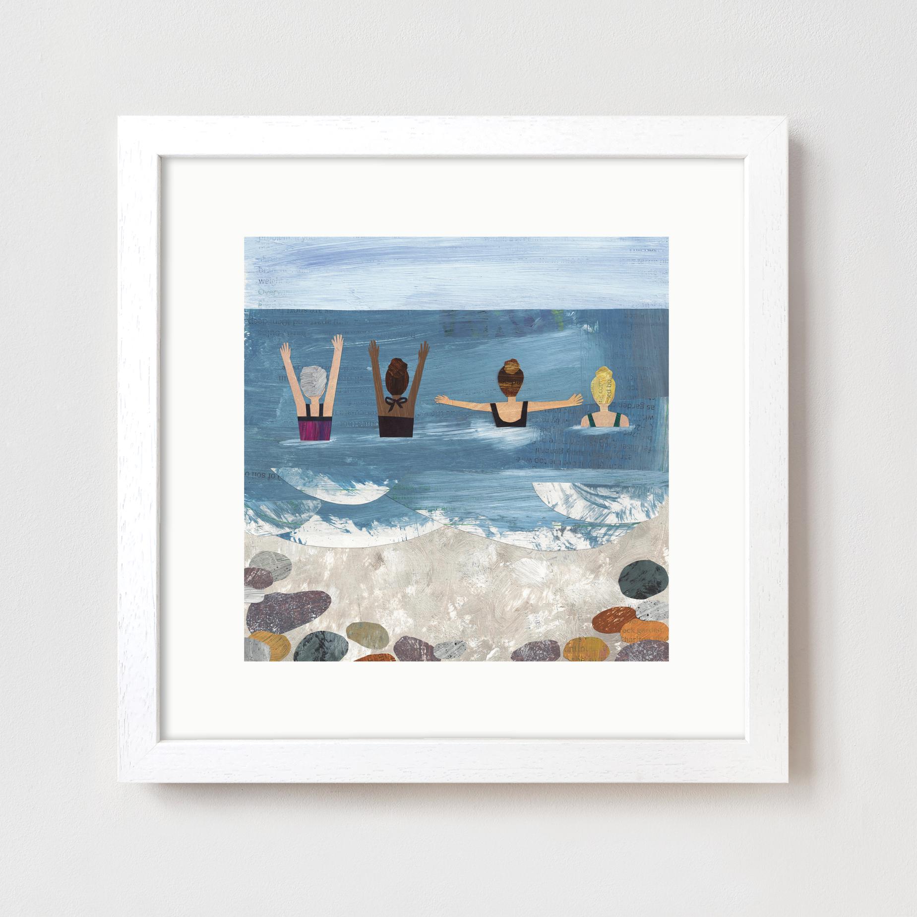 Wild Sea Swimmers Art Print by Christina Carpenter