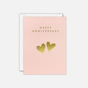 Mini carte d'anniversaire coeurs dorés par James Ellis