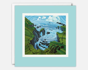 A View of the Coast Art Card by Lynne Roebuck