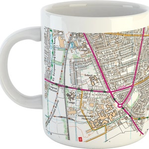 Ordnance Survey Postcode Centered Map Mug