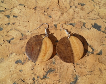 boucles d'oreilles en acacia africain boaca7