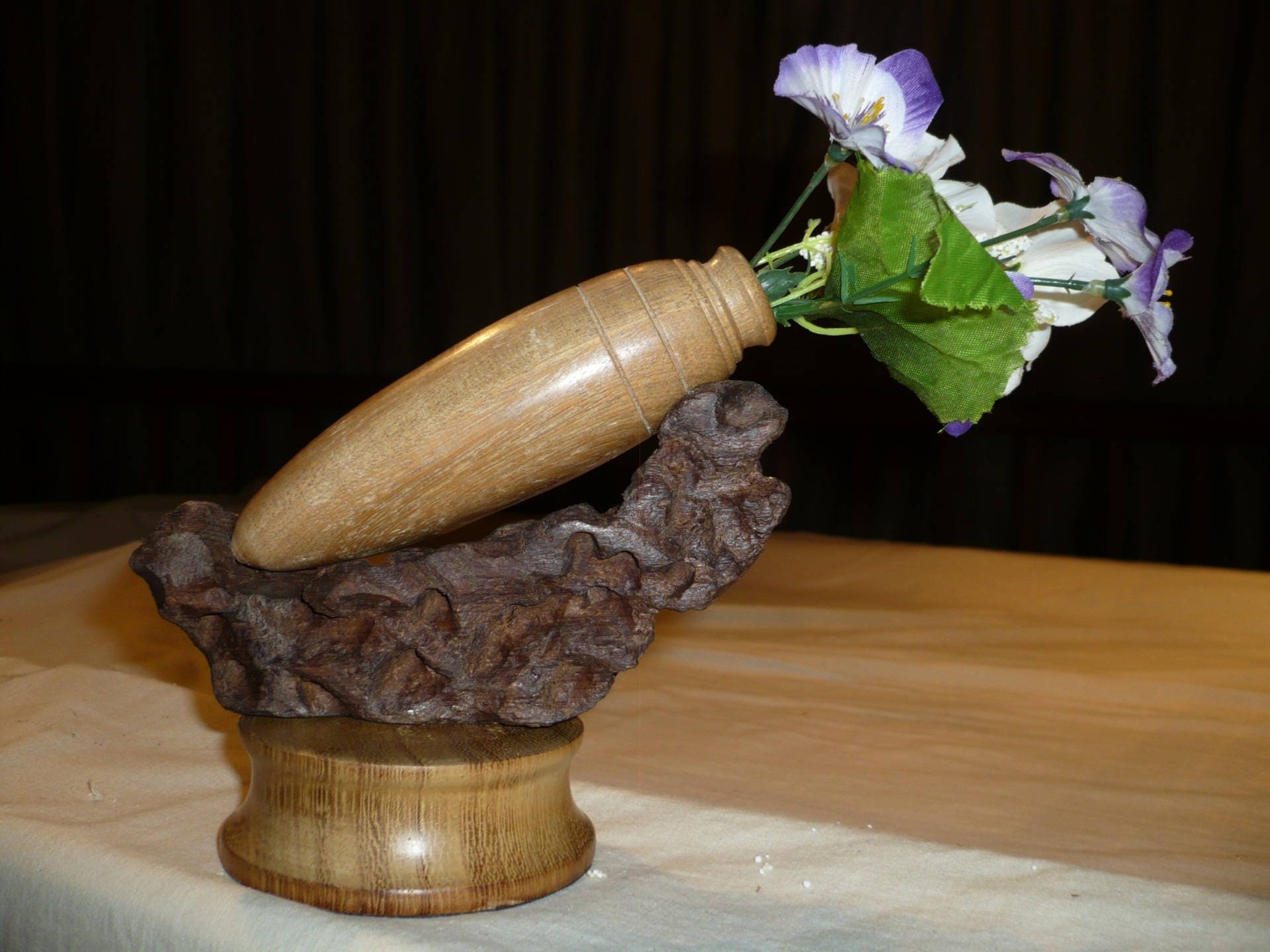 Soliflore en Bois de Piquia | 2