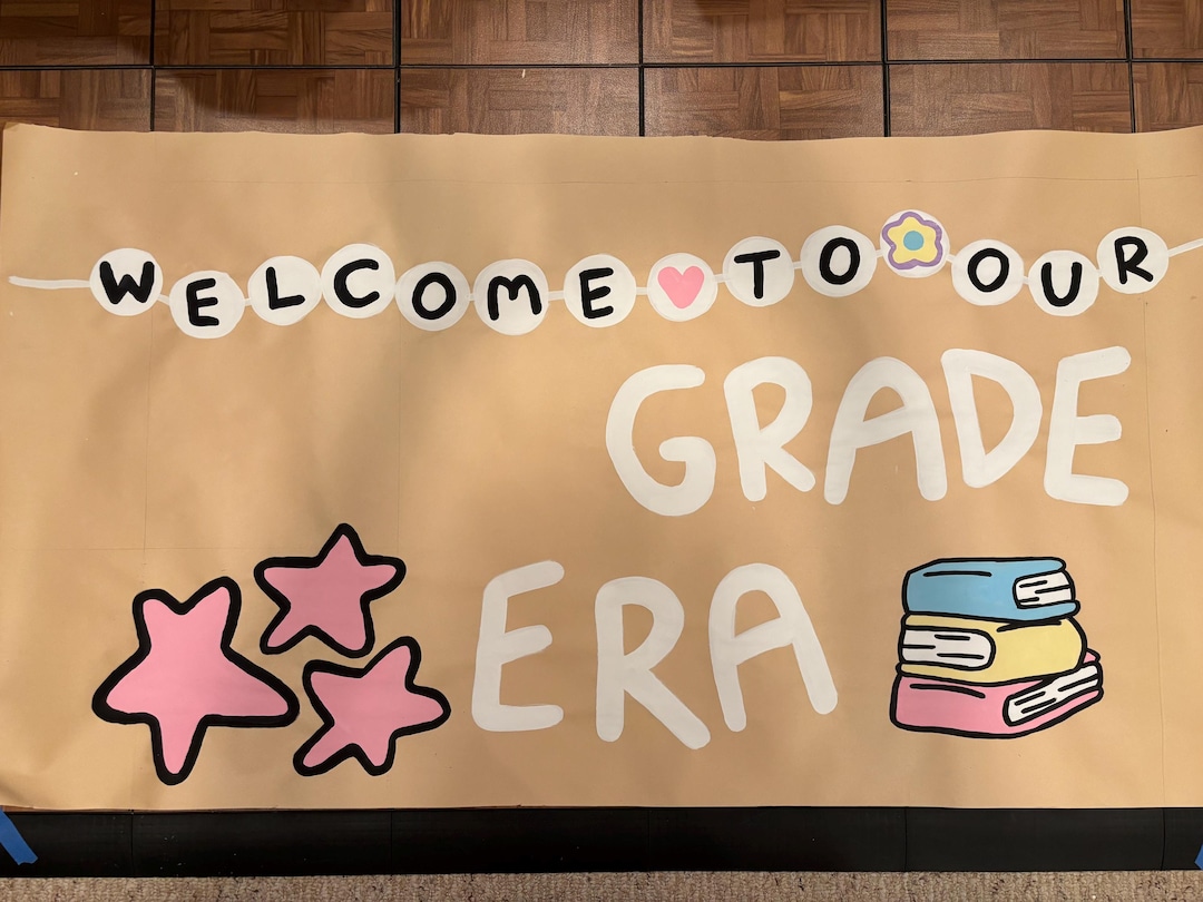 Hand-painted First Day of School Banner: Taylor Swift Eras Theme - Etsy
