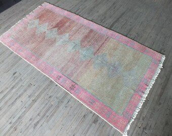 Einzigartige weiche rosa türkischen Teppich 5 x 10 ca., große Indoor Vintage Boden Teppich