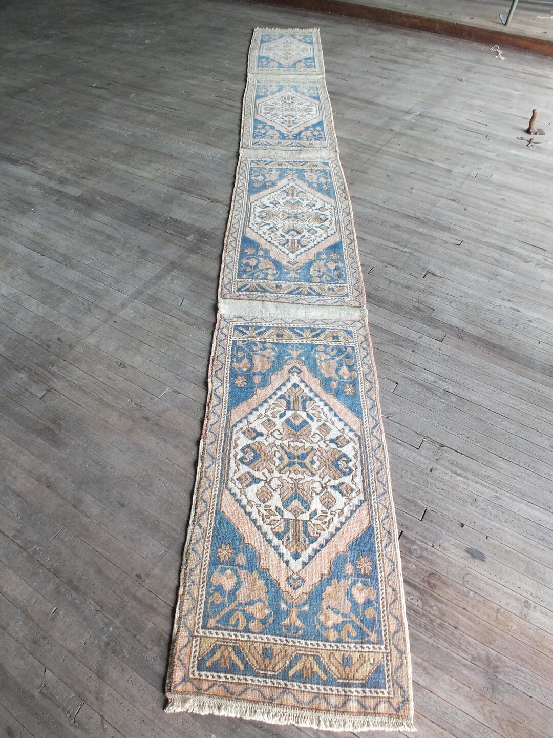 Long Runner Rug,thin Runner Rug,hallway Corridor Rug,blue Beige Runner ...