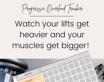 Progressive Overload Tracker - Workout Tracker Printable - Weekly Workout Tracker - Gym Training Log - Fitness Planner
