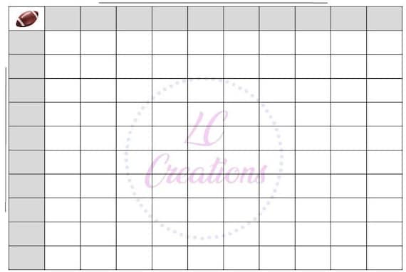 Printable Football Pool Blank - Etsy
