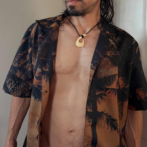 Aloha, Beaches! Mokoliʻi Unisex Aloha Shirt | Hawaiian Shirt | Palm Trees Island Style | Native Hawaiian Designer Kanaka Maoli Art by Kekoa