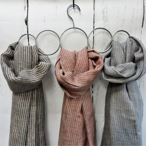 Pure Softened Linen    A beautiful handmade linen scarf.  Pure Softened Linen  Description  A beautiful handmade linen scarf.