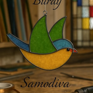 Beginner Bird Stained Glass Pattern- Printable