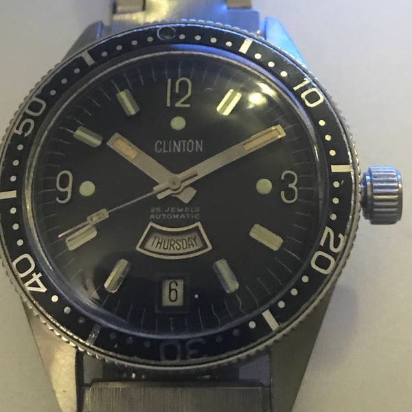 1960's Automatic Clinton Skin Diver Watch